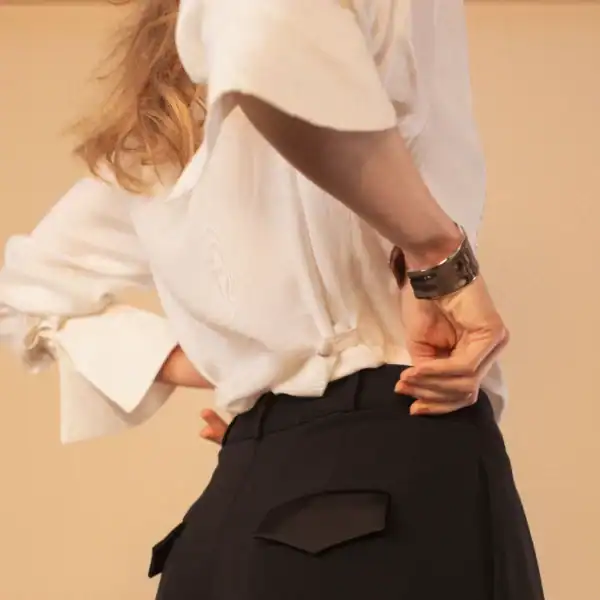 Embellished Quilted Tux Shirt by Aimee Joyce London, view 3