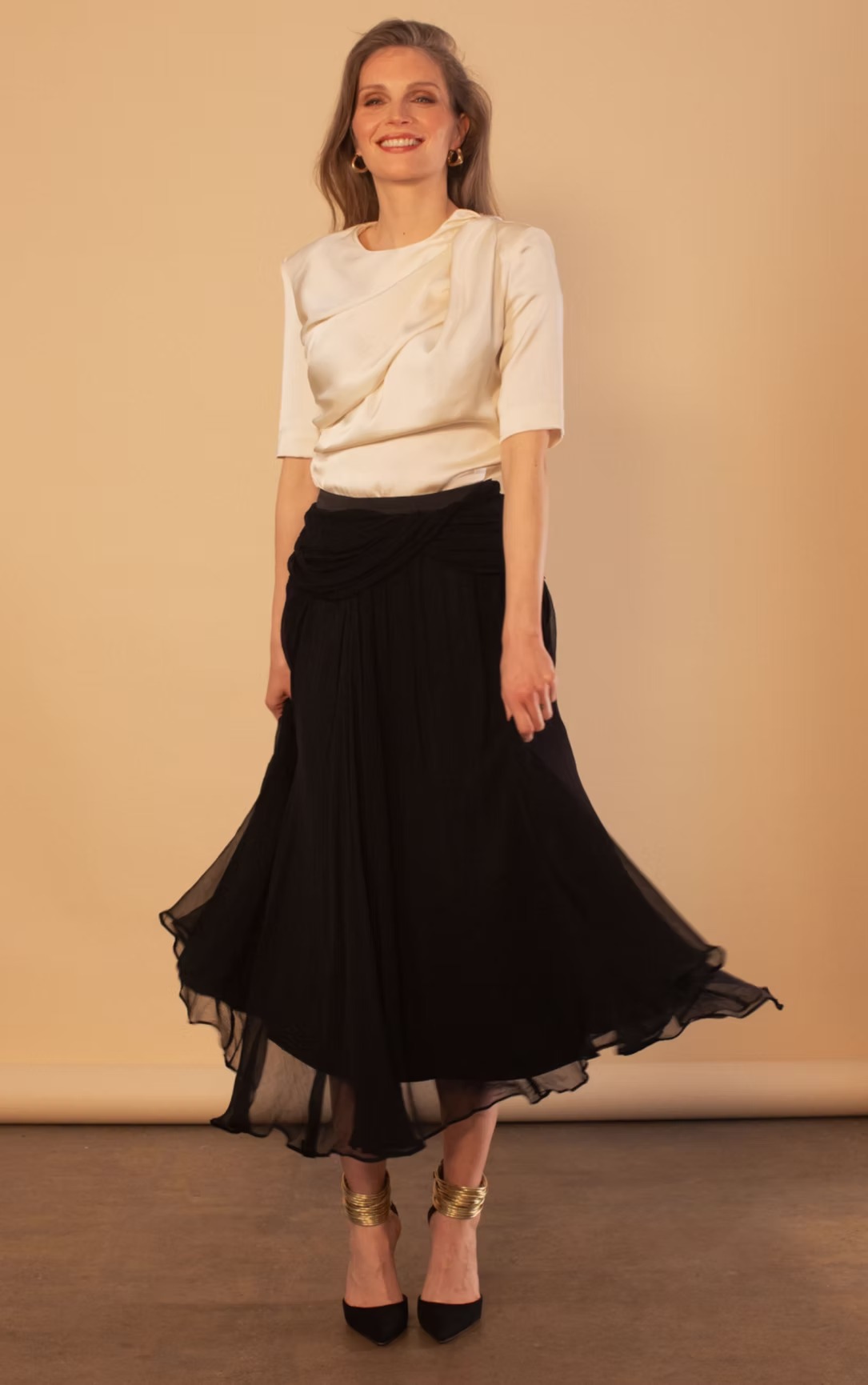 The Black Draped Skirt 6 The Black Draped Skirt - Image 6
