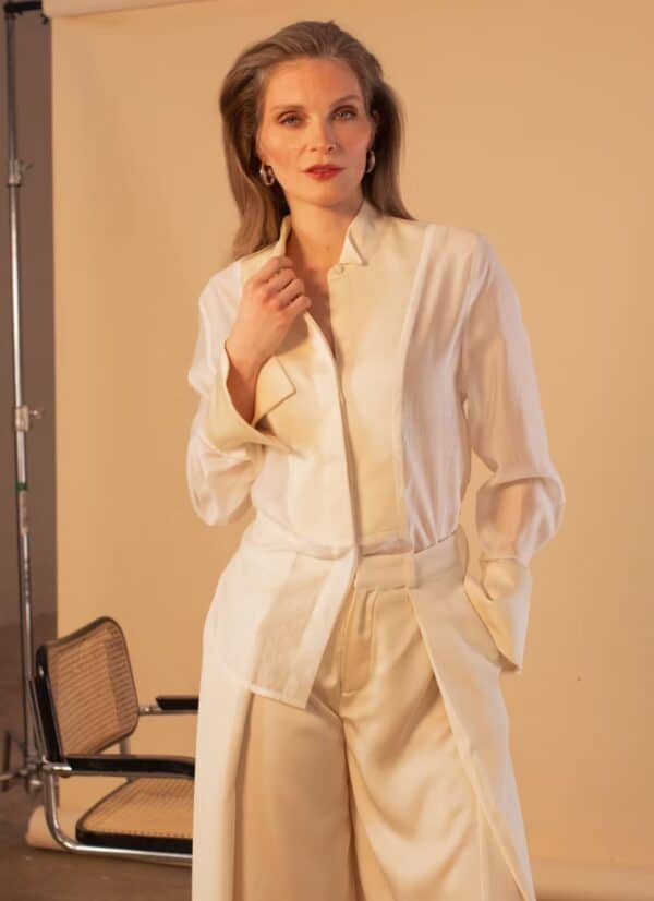 CHAMPAGNE TUX SHIRT by Aimee Joyce London, view 2