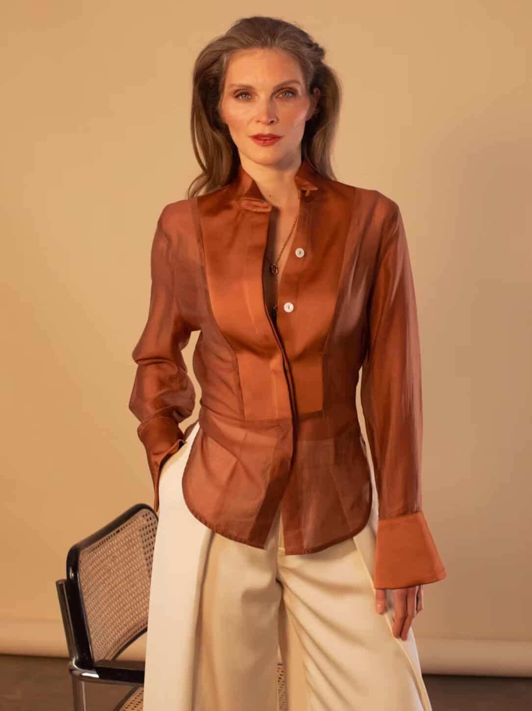 RUST TUX SHIRT 3 RUST TUX SHIRT by Aimee Joyce London, view 3