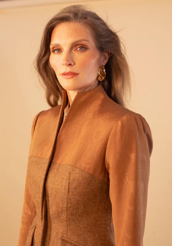 The Two-Tone Moire Coat by Aimee Joyce London, view 3