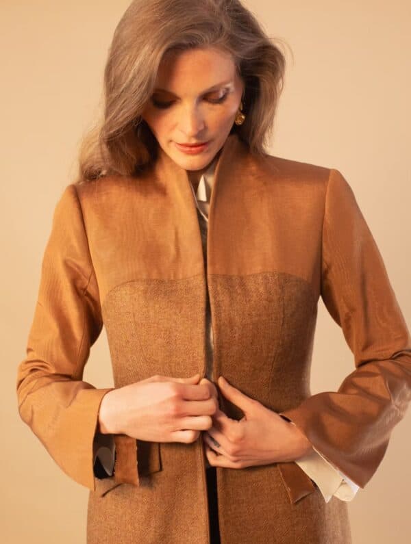 The Two-Tone Moire Coat by Aimee Joyce London