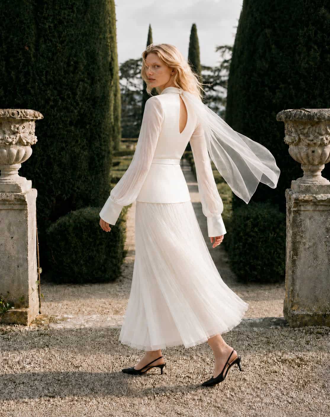 The Audrey 6 champagne tux shirt The Audrey bodice in ivory