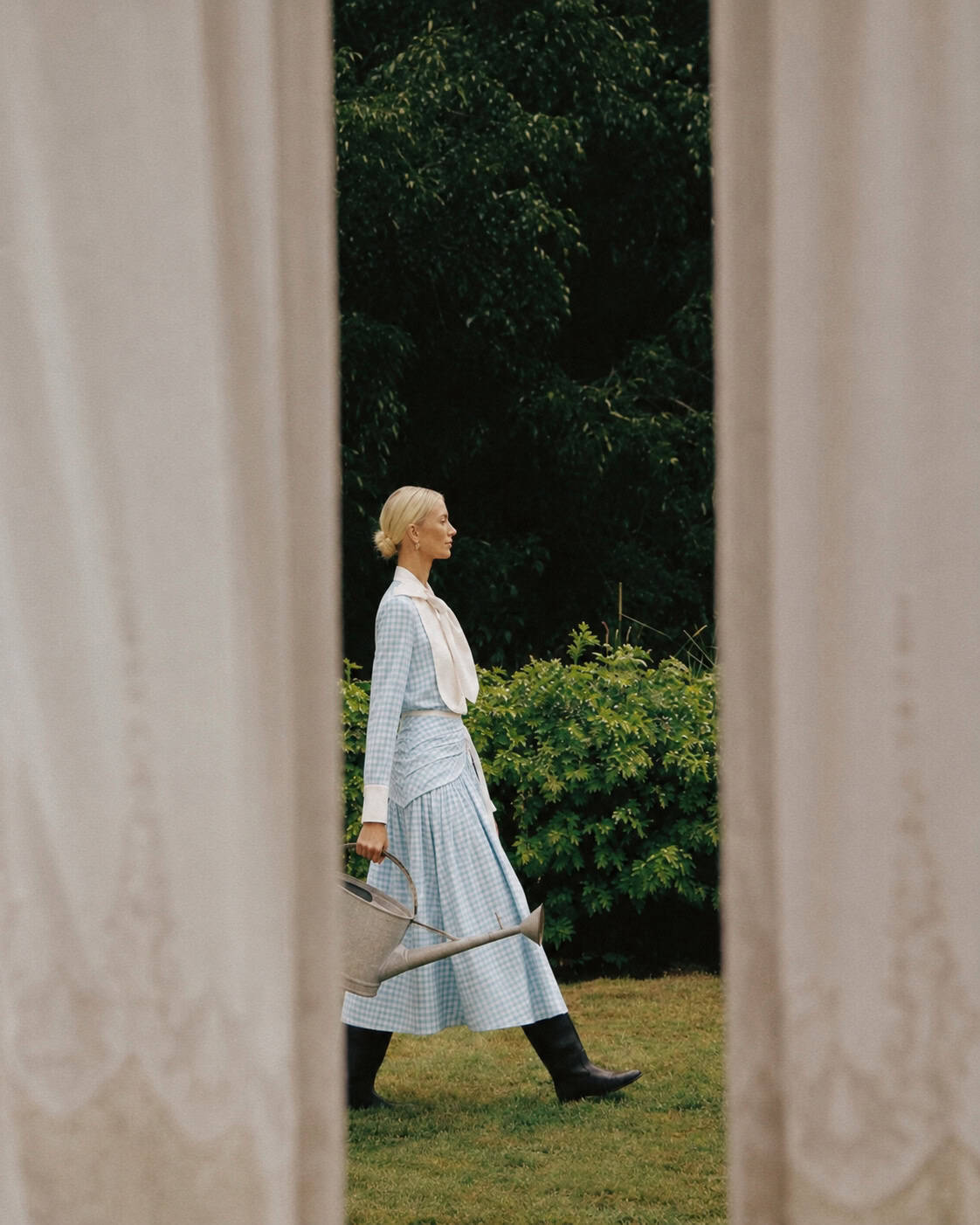 The Tilda Skirt 4 Tilda gingham tux shirt