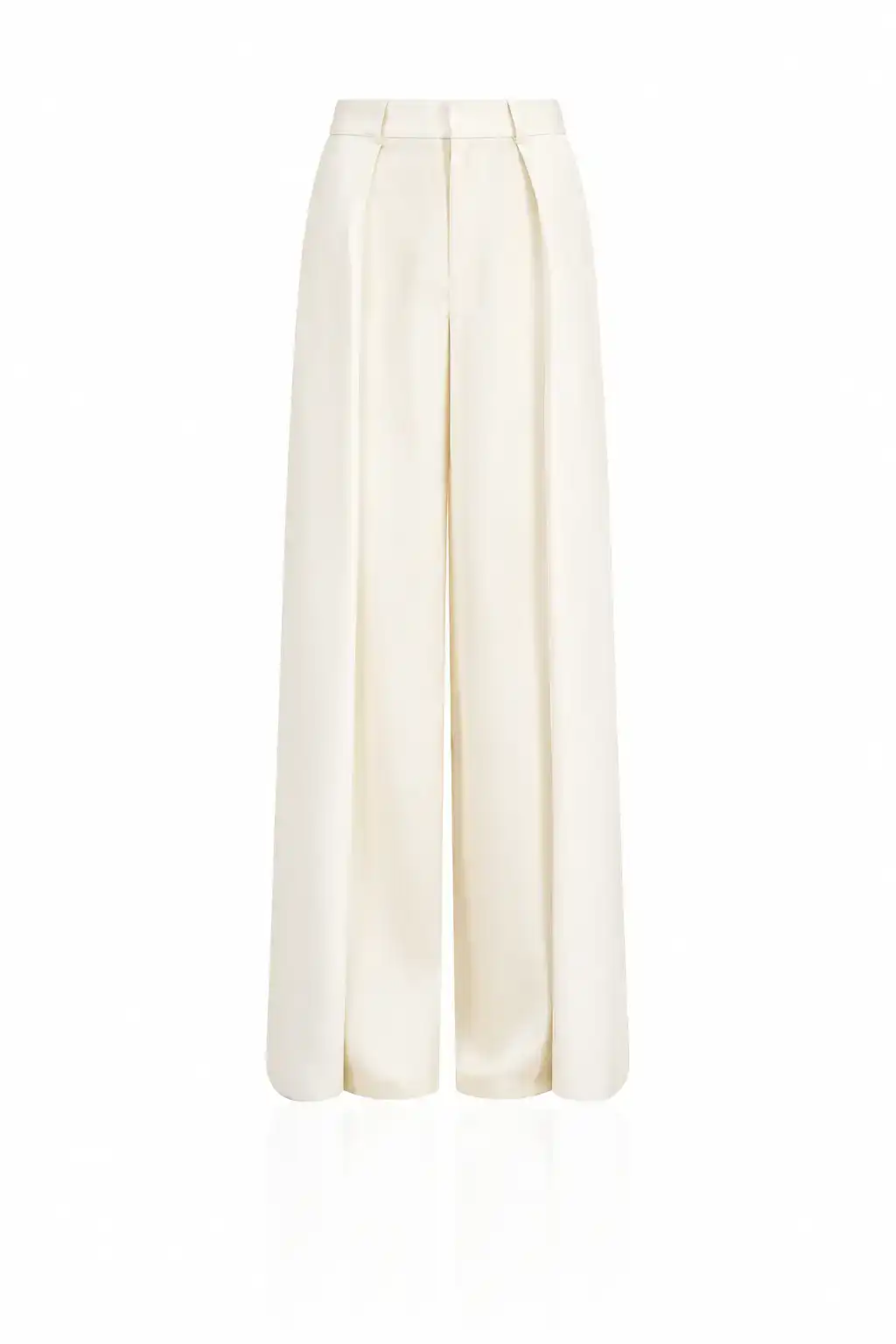 Champagne Pleated Palazzo Pant by Aimee Joyce London, front view
